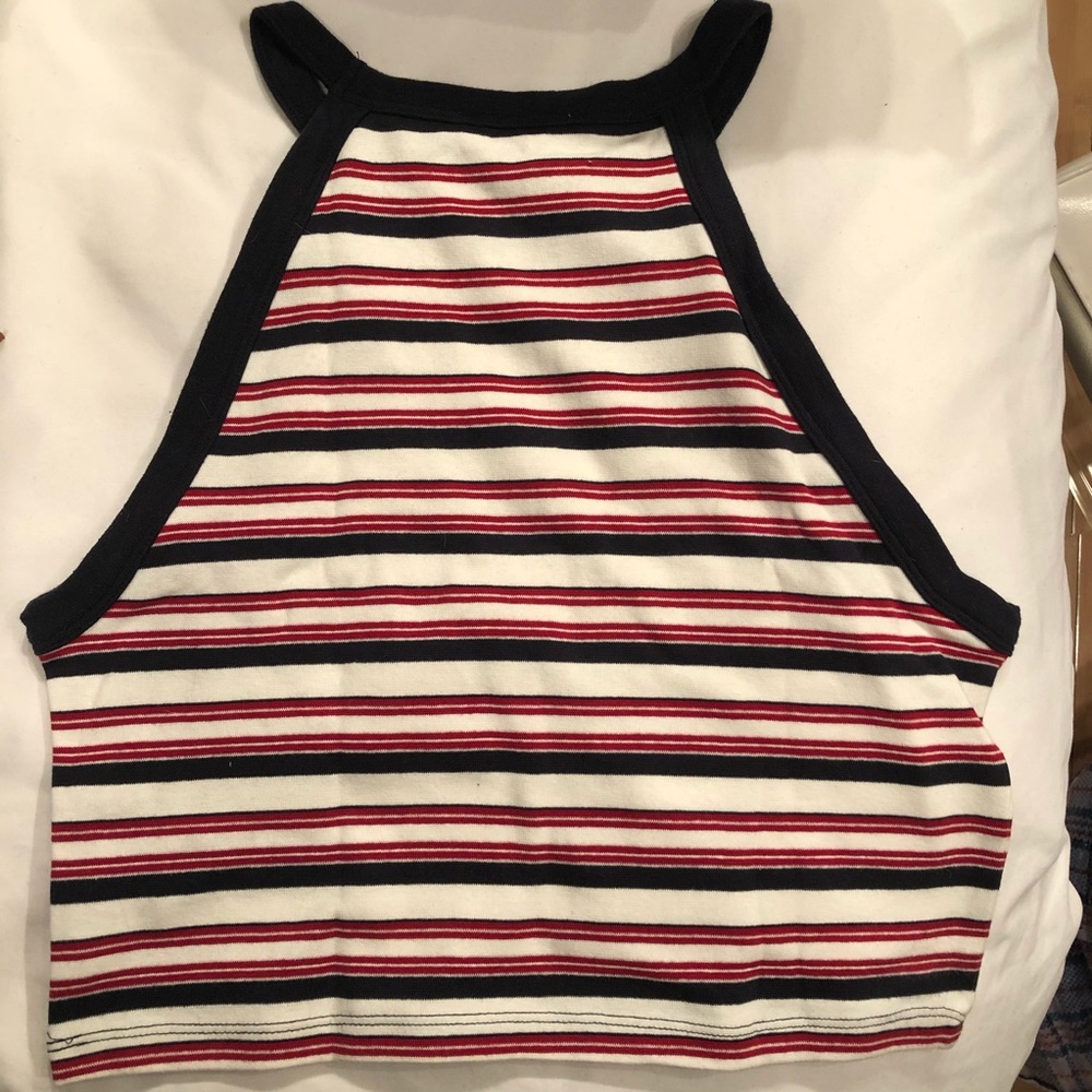 Zara TRF Sleeveless Striped Crop Top - Picture 3 of 6